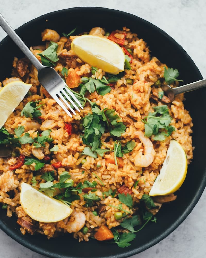 Chef's hands preparing food